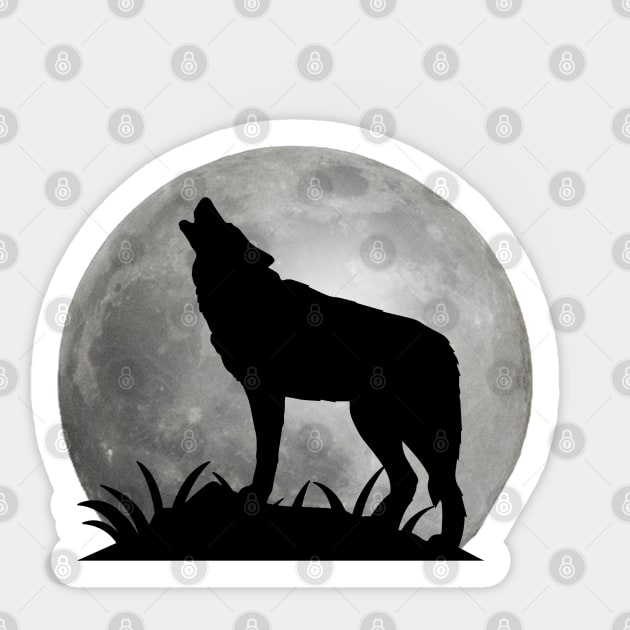 howling wolf and moon Sticker by Photomisak72